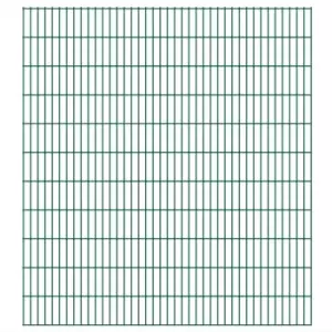 Image of Vidaxl 2D Garden Fence Panels 2.008X2.23 M 12 M (total Length) Green