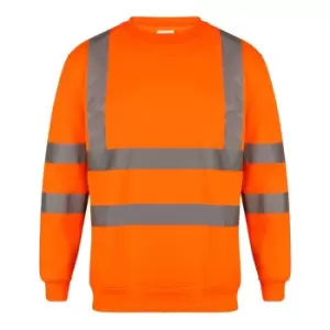 Image of Yoko Unisex Hi-Vis Heavyweight Sweatshirt (S) (Hi Vis Orange)