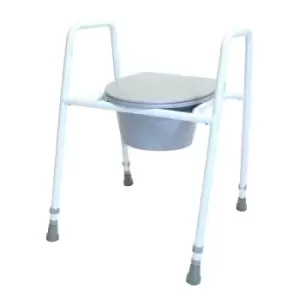 image of NRS Healthcare Height Adjustable Toilet Frame and Seat