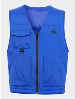 Image of Boys, adidas City Escape All Purpose Padded Pocket Vest, Blue, Size 13-14 Years