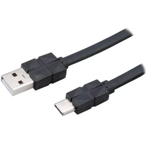 Image of Akasa Proslim USB 2.0 A (M) to USB 2.0 C (M) 1m Black Retail Packaged Data Cable