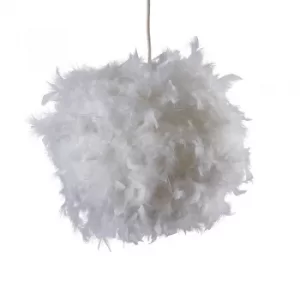 image of Uriel Feather Pendant Shade in White