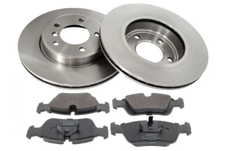 Image of MAPCO 47872 Brake disc and pads set Front Axle, Brake Disc Type: Vented, excl. wear warning contact Brake Set,disc brakes (3405)