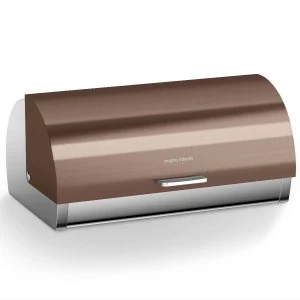 Morphy Richards Accents Roll Top Bread Bin - Copper