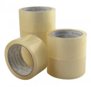 image of Qconnect Packaging Tape Low Noise Clear - 6 Pack