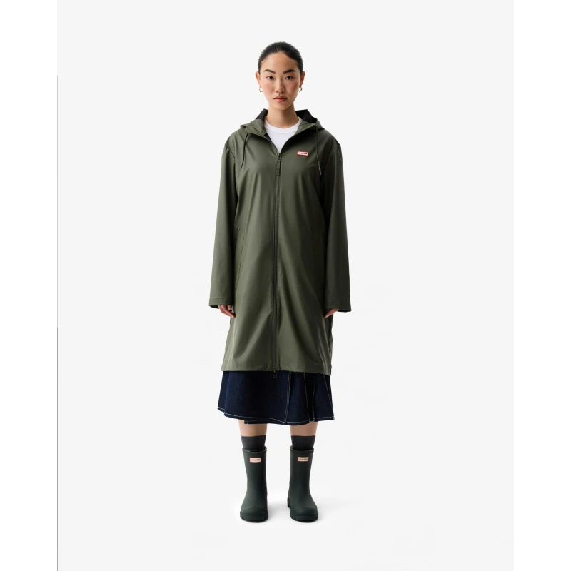 Image of Hunter Womens Andrea Waterproof Lightweight Rain Anorak Rain Jackets 10 (S) Green 67425716350