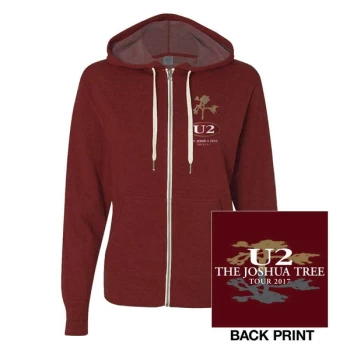 Image of U2 - Joshua Tree 2017 Unisex Small Hoodie - Red