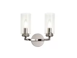 Image of Wall Lamp Switched, 2 x E14, Polished Nickel