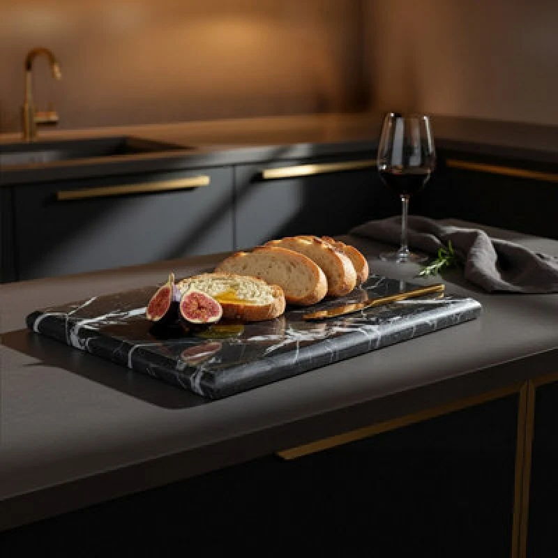 Image of Premier Housewares Marmore Veined Marble Chopping Board Black