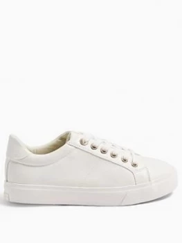 Image of Topshop Camden Lace Up Trainers - White