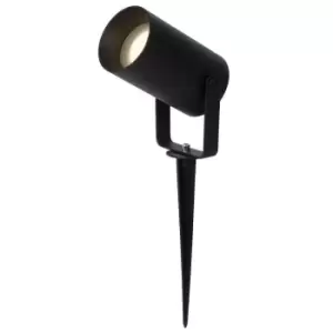 Image of Lucide Taylor Modern Spike Garden Spotlight Outdoor 10cm 1xGU10 IP65 Black