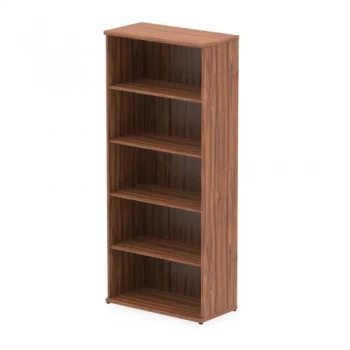 Trexus Office Very High Bookcase 800x400x2000mm 4 Shelves Walnut Ref