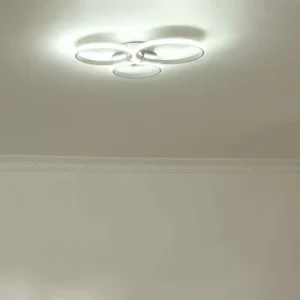 image of White Modern Three Circle Ceiling Light, none