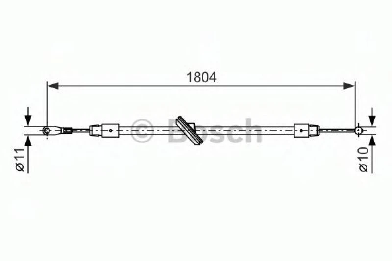 Image of Bosch 1 987 482 380 Brake Cable 1804mm Cable,parking brake (124)