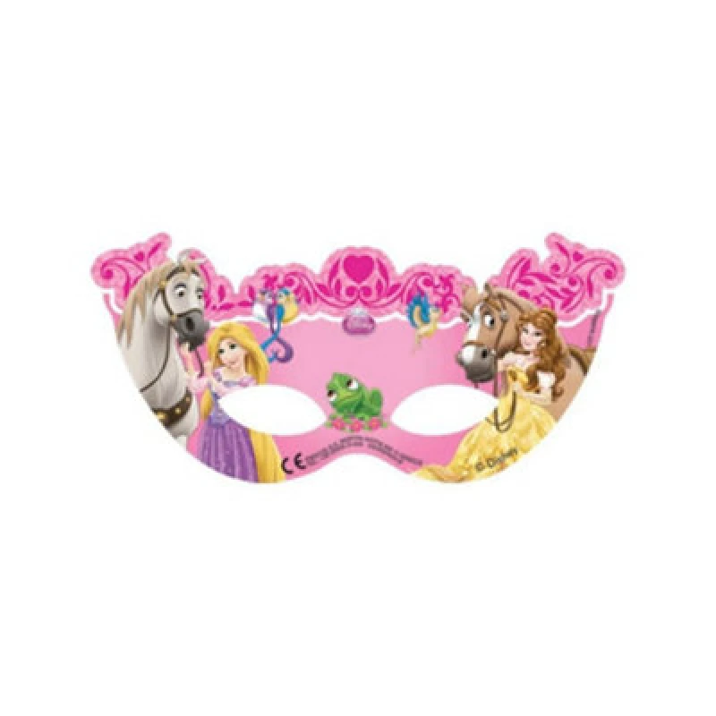 Image of Disney Princess Sweet Daydreaming Paper Party Mask (Pack of 6) Pink unisex