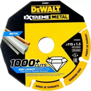 Image of DEWALT Extreme Diamond Metal Cutting Disc 115mm