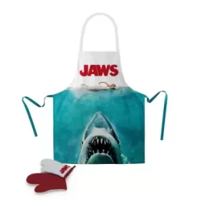 Image of Jaws cooking apron with oven mitt Poster