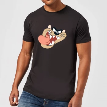 image of Looney Tunes Tasmanian Devil Face Mens T-Shirt - Black - 3XL - Black