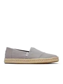 TOMS Alpargata Rope 2.0 Espadrille - Grey, Size 11, Men