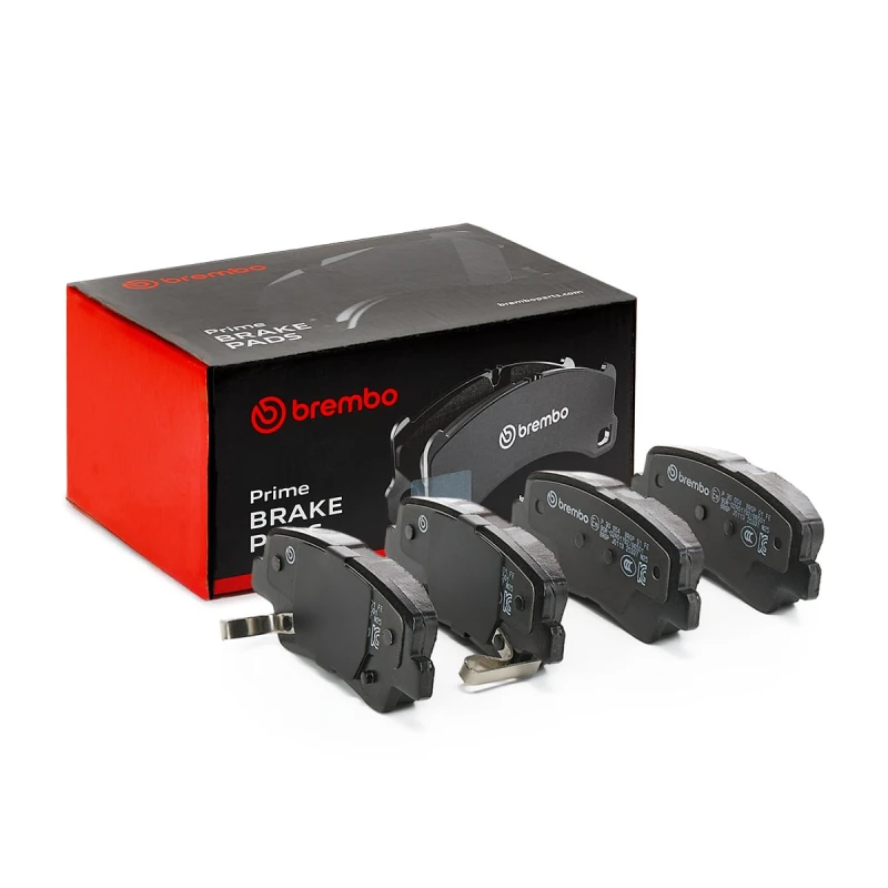 Image of BREMBO P 30 054 Brake pad set PRIME LINE with acoustic wear warning, without accessories, with anti-squeak plate Brake Pad Set,disc brake (402)