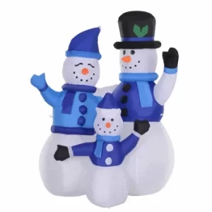 image of Inflatable Light Up Snowman Family 120cm