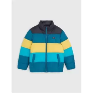 Image of Tommy Hilfiger Rugby Stripe Puffer Jacket - Multi