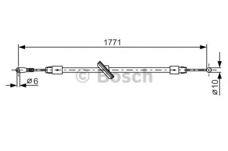 Image of Handbrake cable Bosch 1 987 482 030