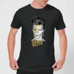 Image of David Bowie Aladdin Sane On Black Mens T-Shirt - Black