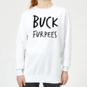 Image of Buck Furpees Womens Sweatshirt - White - 3XL