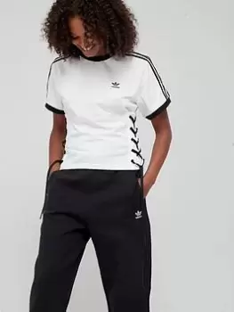Image of adidas Originals Laced T-Shirt - White/Black, Size 10, Women