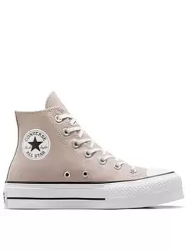 image of Converse Chuck Taylor All Star Lift Canvas Hi - Grey, Size 3, Women