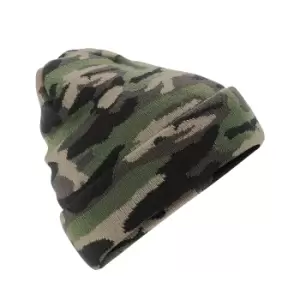 Image of Beechfield Unisex Adults Camo Cuffed Beanie (One Size) (Jungle Camo)