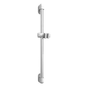 Image of Wickes Shower Riser Rail - Chrome/White 650mm