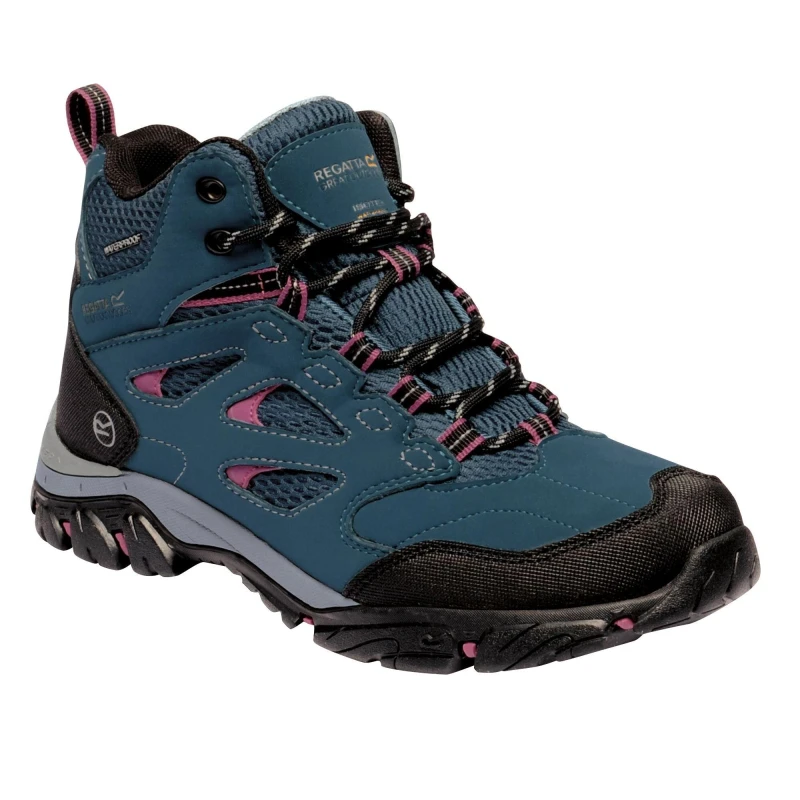 Image of Regatta Womens/Ladies Holcombe IEP Mid Waterproof Fabric Walking Boots UK Size 8 (EU 42) Morrocan/Red Violo RWF573-UN6-8