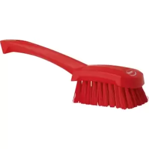 Vikan Short handled hand brush, hard, pack of 10, red