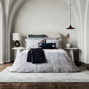 Image of Bedeck of Belfast Aruni BCI Cotton Sateen Duvet Cover - Blue