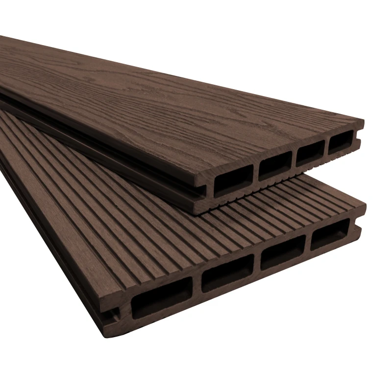 Image of Monstershop Composite Decking Boards x 5 - Brown Brown Unisex