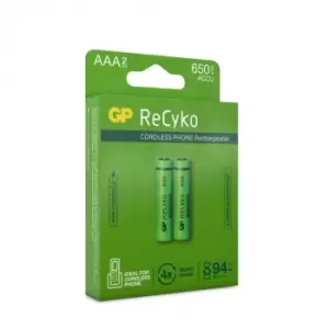 image of GP Batteries 65AAAHCE-2WB2 Rechargeable battery AAA Nickel-Metal...