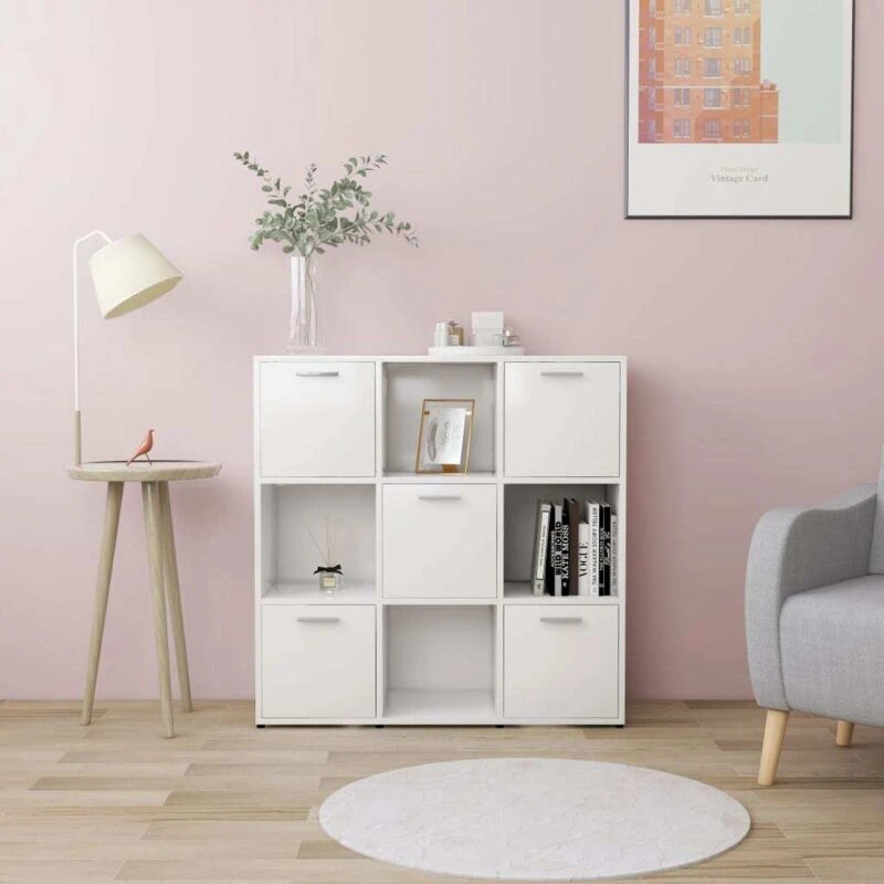 Image of VIDAXL Book Cabinet White 90x30x90cm Engineered Wood Vidaxl 8720286017241
