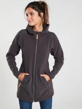 Image of Trespass Citizen Long Length Fleece Jacket - Charcoal