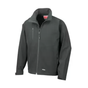 image of Result Mens 2 Layer Base Softshell Breathable Wind Resistant Jacket (2XL) (Black)