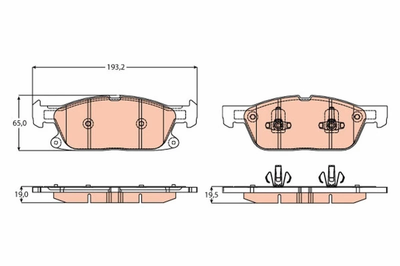 Image of Brake pad set TRW GDB2167