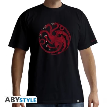Image of Game Of Thrones - Targaryen Mens Large T-Shirt - Black