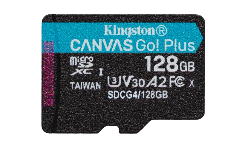Image of Kingston Technology 128GB microSDXC Canvas Go Plus Gen4 200R A2 U3 Sin