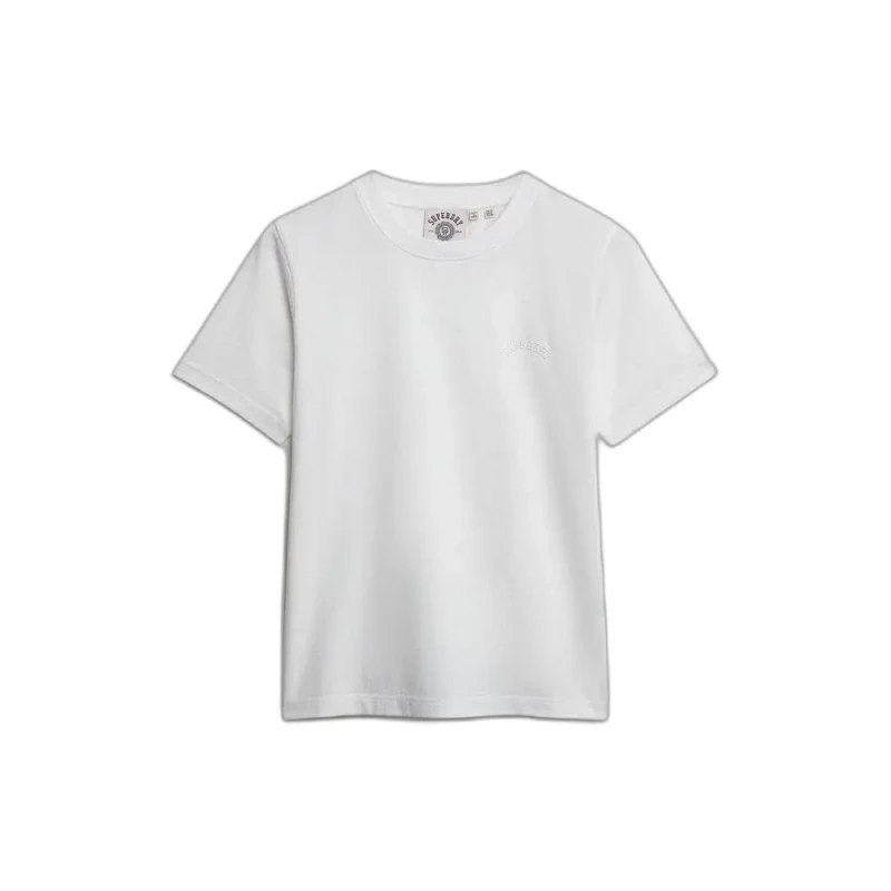 Image of Superdry Womens T-Shirt Superdry Essential Logo Emb Blanc Female XS