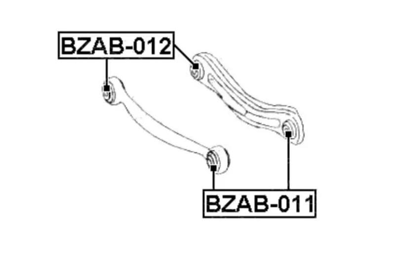Image of Trailing arm / Suspension arm bush FEBEST BZAB-011