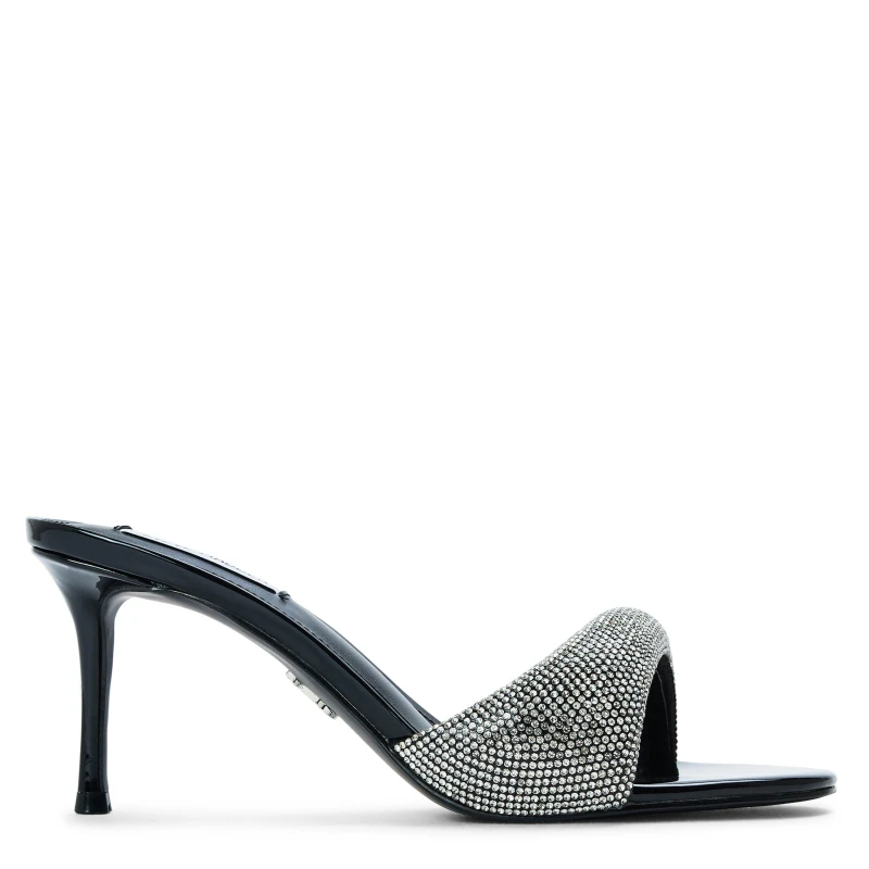 Image of Steve Madden Womens Sarasota R Stiletto Court Shoes Black/Silver female 3 (36)