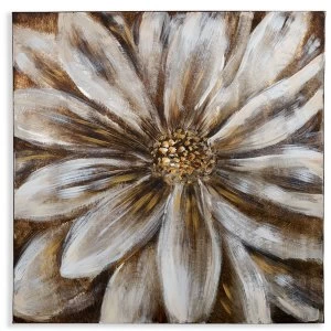 image of Arthouse Brushed Metal Flower Canvas