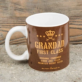 image of Military Heritage Stoneware Mug - Grandad First Class