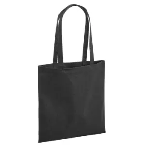 Image of Westford Mill Revive Recycled Tote Bag (One Size) (Black)